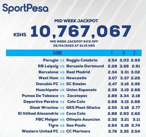 venas sportpesa midweek jackpot prediction tomorrow|SportPesa Midweek Jackpot Predictions .